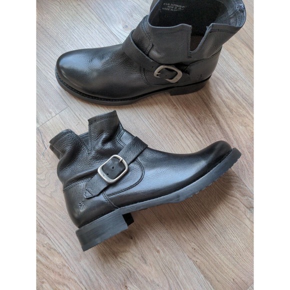 Frye Shoes - Frye Veronica Short Ankle Moto Boots Womens 8.5 Black Leather